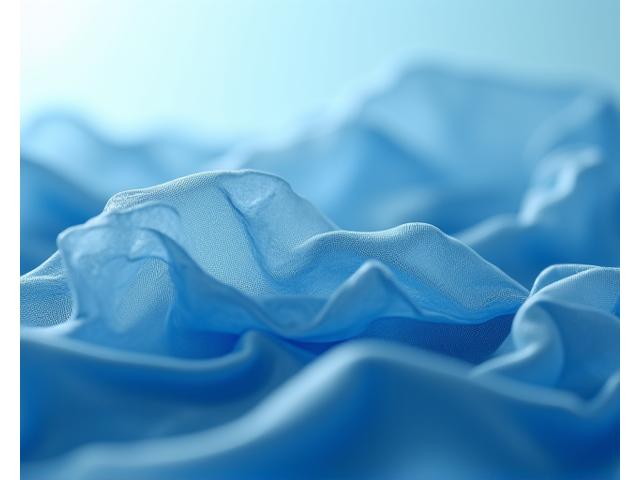 Innovativt tekstil laget av resirkulert havplast, delikat og flytende.