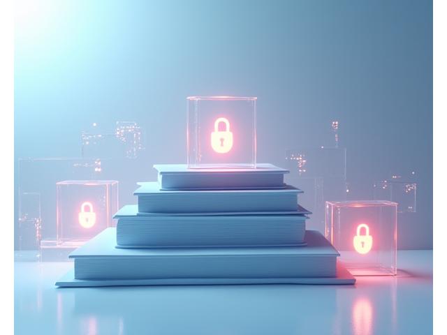 Grafisk fremstilling av ulike lovbøker og digitale sikkerhetslåser som symboliserer juridisk compliance og datasikkerhet